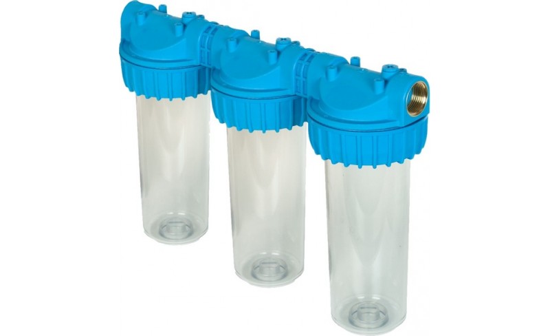 Φίλτρο πόσιμου νερού τριπλό TECNOPLASTIC DOLPHIN 10''